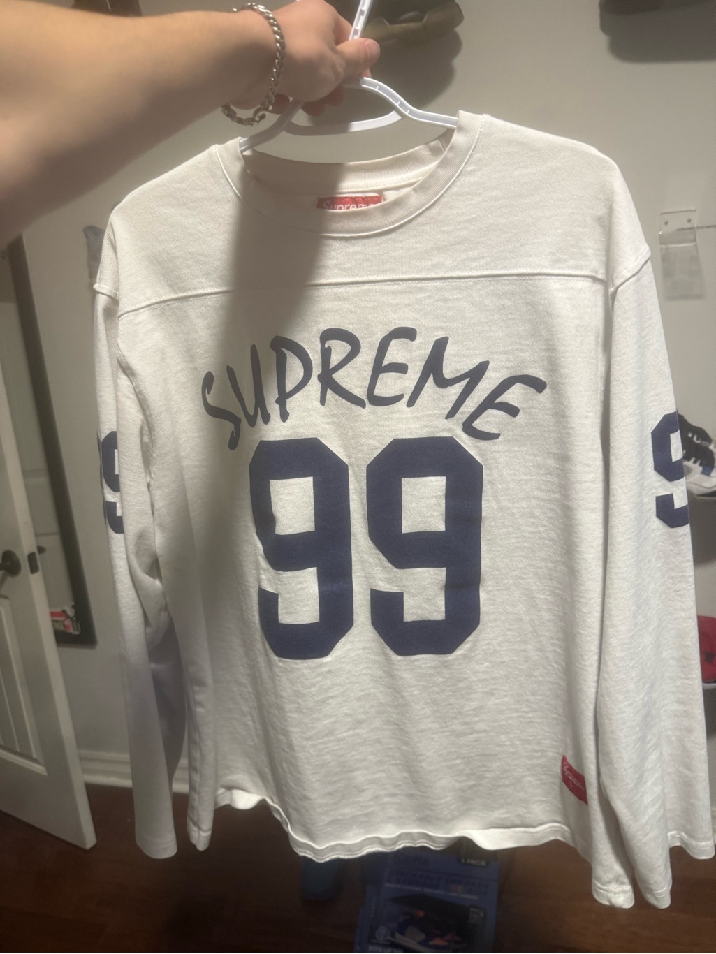 Supreme 99 L/S Football Top Stone Large